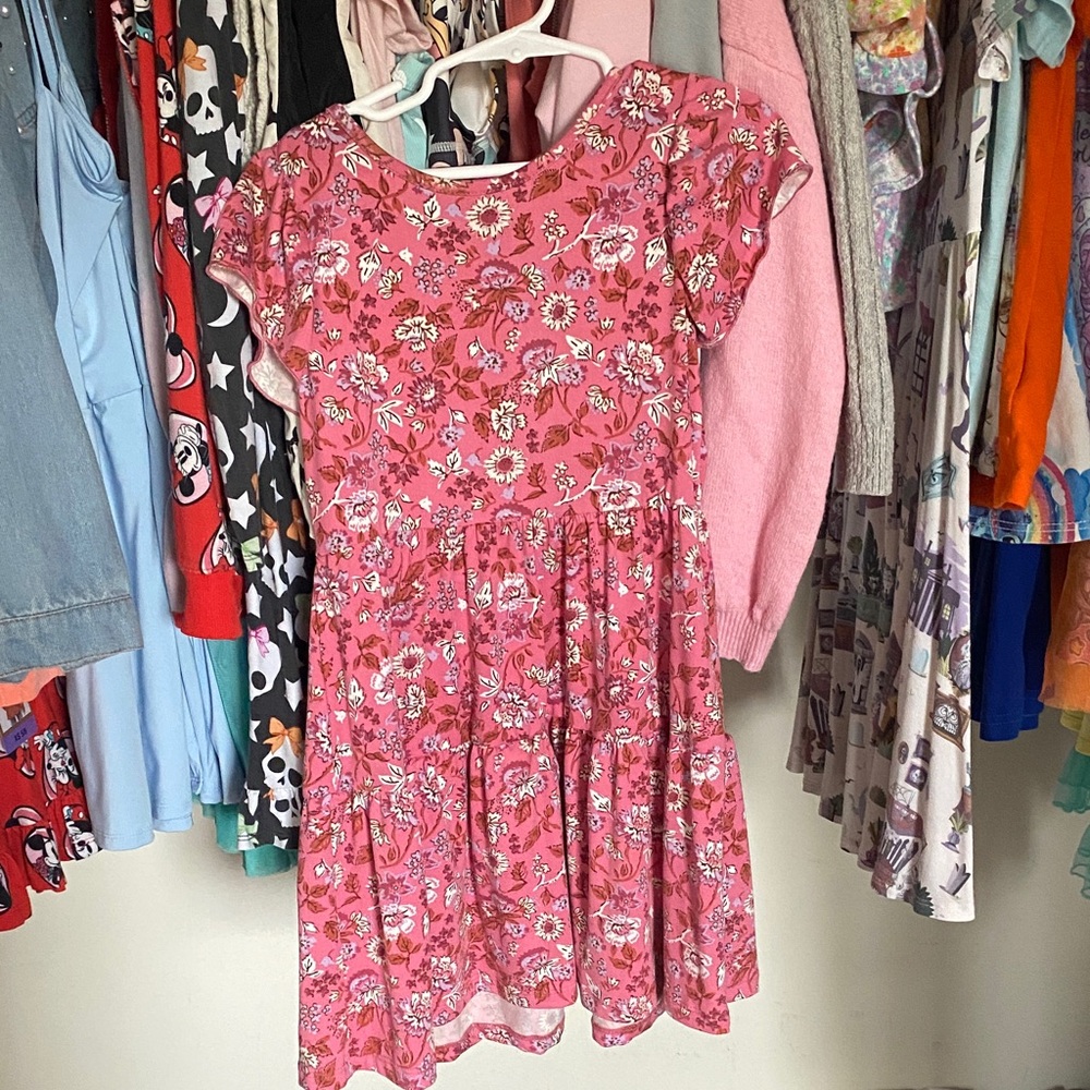 Floral Pink Kids Dress
